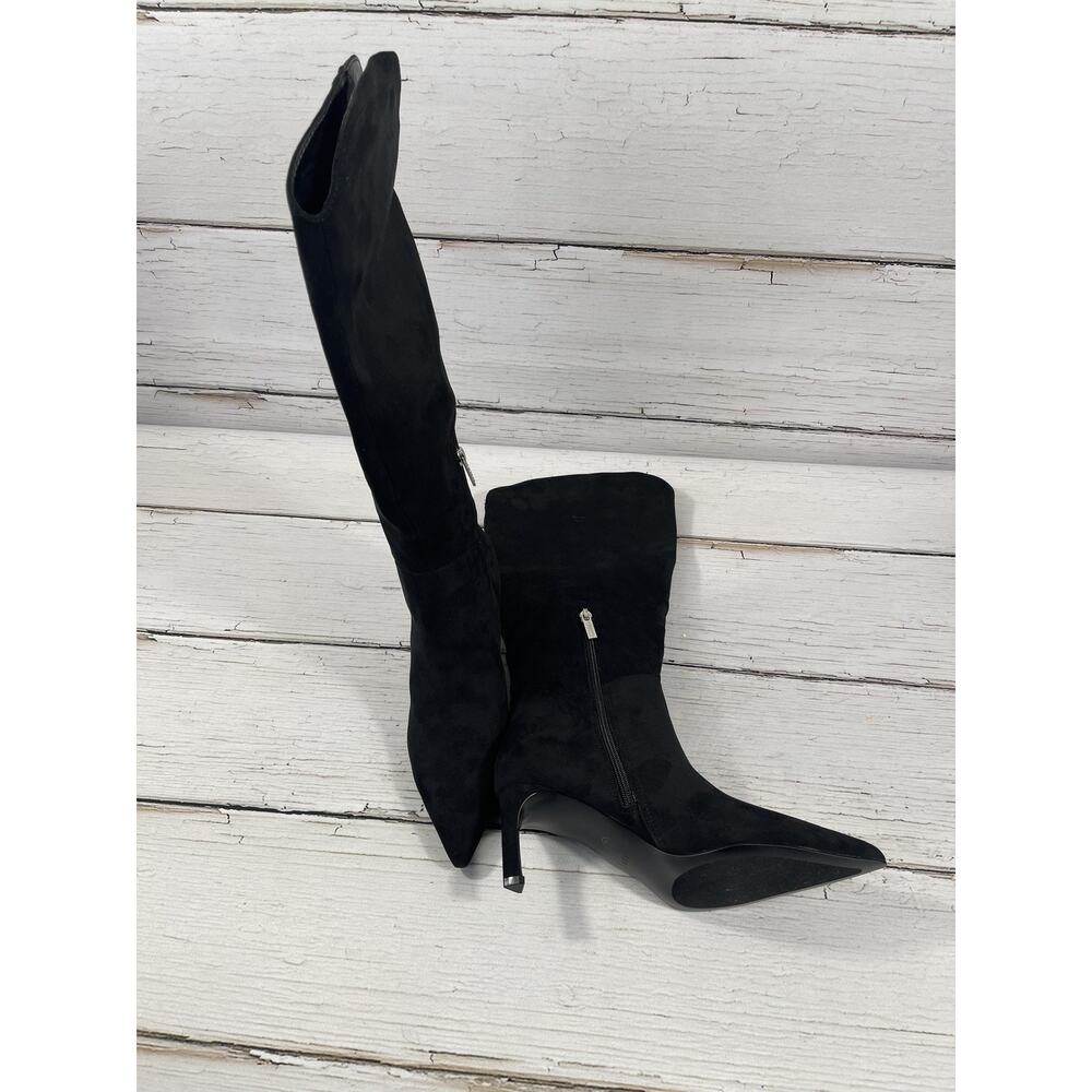 GUESS Boots Womens Size 7M Black Faux Suede Palisa3-WC Knee High Pointed Toe - Picture 5 of 15